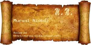 Murvai Niobé névjegykártya